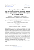 Báo cáo sinh học: "A comparison between Poisson and zero-inﬂated Poisson regression models with an application to number of black spots in Corriedale sheep"