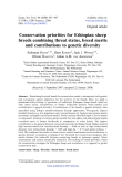 Báo cáo sinh học: "Conservation priorities for Ethiopian sheep breeds combining threat status, breed merits and contributions to genetic diversity"