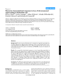 Báo cáo y học: "Genomic transcriptional response to loss of chromosomal supercoiling in Escherichia coli"