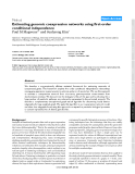 Báo cáo y học: "Estimating genomic coexpression networks using first-order conditional independence"