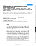 Báo cáo y học: "integrating phenotypic and expression profiles to map arsenic-response"