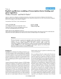 Báo cáo y học: "Explicit equilibrium modeling of transcription-factor binding and gene regulation"