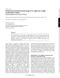 Báo cáo y học: "Temporal and spatial patterning of an organ by a single transcription factor"