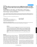 Báo cáo y học: "The Open Microscopy Environment (OME) Data Model and XML file: open tools for informatics and quantitative analysis in biological imaging"