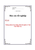 Luận văn: Những nhân tố tác động đến đói nghèo ở Việt Nam hiện nay.