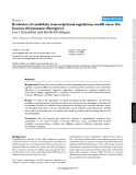 Báo cáo y học: "Evolution of candidate transcriptional regulatory motifs since the human-chimpanzee divergence"