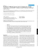 Báo cáo y học: "Prediction of effective genome size in metagenomic samples"