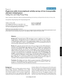 Báo cáo y học: "A genome-wide transcriptional activity survey of rice transposable element-related gene"