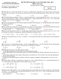 ĐỀ THI THỬ ĐẠI HỌC LẦN I NĂM HỌC 2010 - 2011 MÔN VẬT LÍ 12