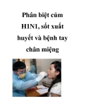 Phân biệt cúm H1N1, sốt xuất huyết và bệnh tay chân miệng