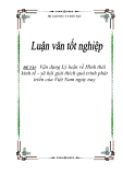 ĐỀ TÀI:   Vận dụng Lý luận về Hình thái kinh tế - xã hội giải thích quá trình phát triển của Việt Nam ngày nay