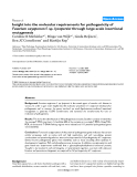 Báo cáo y học: "Insight into the molecular requirements for pathogenicity of Fusarium oxysporum"