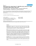 Báo cáo y học: "Whole genome sequencing of a single Bos taurus animal for single nucleotide polymorphism discovery"