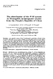 Báo cáo sinh học: "The distribution of the P-M system in Drosophila melanogaster strains from the People’s Republic of China D Anxolabéhère"