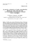 Báo cáo sinh học: "A  genetic evaluation of male reproductive fitness at early and late age in Drosophila melanogaster treated with"