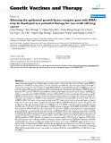 Báo cáo sinh học: "Silencing the epidermal growth factor receptor gene with RNAi may be developed as a potential therapy for non small cell lung cancer"