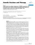 Báo cáo sinh học: "Differential intracellular distribution of DNA complexed with polyethylenimine (PEI) and PEI-polyarginine PTD influences exogenous gene expression within live COS-7 cells"