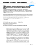 Báo cáo sinh học: "Dietary restriction abrogates antibody production induced by a DNA vaccine encoding the mycobacterial 65 kDa heat shock protein"