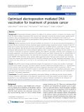 Báo cáo sinh học: "Optimised electroporation mediated DNA vaccination for treatment of prostate cancer"