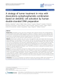 Báo cáo sinh học: " A strategy of tumor treatment in mice with doxorubicin-cyclophosphamide combination based on dendritic cell activation by human double-stranded DNA preparation"