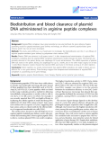 Báo cáo sinh học: " Biodistribution and blood clearance of plasmid DNA administered in arginine peptide complexes"