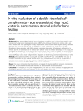 Báo cáo sinh học: " In vitro evaluation of a double-stranded selfcomplementary adeno-associated virus type2 vector in bone marrow stromal cells for bone healing"