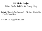 Quản Trị Chuỗi Cung Ứng