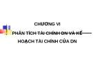 Phân tích tài chính doanh nghiệp và kế hoạch tài chính của doanh nghiệp