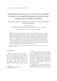 Báo cáo nghiên cứu khoa học " Using multi‐criteria analysis as a tool to select the feasible  measures for sustainable development of brackish water  shrimp culture in Quang Tri Province  "