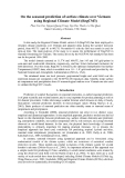 Báo cáo nghiên cứu khoa học " On the seasonal prediction of surface climate over Vietnam using Regional Climate Model (RegCM3) "