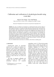 Báo cáo nghiên cứu khoa học " Calibration and verification of a hydrological model using event data "