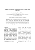 Báo cáo nghiên cứu khoa học "  An analysis of drought conditions in Central Vietnam during 1961-2007 "