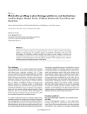 Metabolite profiling in plant biology: platforms and destinations