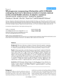 Báo cáo y học: "Whole-genome resequencing of Escherichia coli K-12 MG1655 undergoing short-term laboratory evolution in lactate minimal media reveals flexible selection of adaptive mutation"