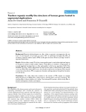 Báo cáo y học: "Tandem repeats modify the structure of human genes hosted in segmental duplications"