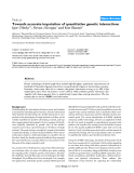 Báo cáo y học: "Towards accurate imputation of quantitative genetic interactions"