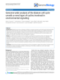 Báo cáo y học: "Genome-wide analysis of the diatom cell cycle unveils a novel type of cyclins involved in environmental signaling"