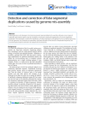 Báo cáo y học: " Detection and correction of false segmental duplications caused by genome mis-assembly"