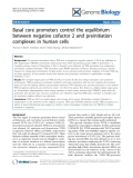 Báo cáo y học: " Basal core promoters control the equilibrium between negative cofactor 2 and preinitiation complexes in human cells"