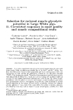 Báo cáo khoa hoc:" Selection for reduced muscle glycolytic potential in Large White pigs. II. Correlated responses in meat quality and muscle compositional traits"