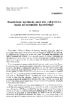 Báo cáo khoa hoc:" Statistical methods and the subjective basis of scientific knowledge"