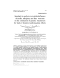 Báo cáo khoa hoc:" Simulation analysis to test the inﬂuence of model adequacy and data structure on the estimation of genetic parameters for traits with direct and maternal effects"