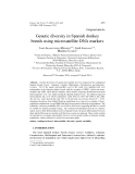 Báo cáo khoa hoc:" Genetic diversity in Spanish donkey breeds using microsatellite DNA markers"