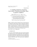 Báo cáo khoa hoc:" A sampling method for estimating the accuracy of predicted breeding values in genetic evaluation"