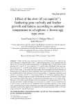 Báo cáo khoa hoc:"Effect of the slow (K) or rapid (k +) feathering gene on body and feather growth and fatness according to ambient temperature in a Leghorn × brown egg type cross"