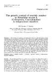 Báo cáo sinh học: "The genetic control of ovariole in Sitophilus oryzae L is temperature sensitive"