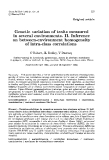 Báo cáo sinh học: "Genetic variation of traits measured in several environments. II. Inference on between-environment homogeneity of intra-class correlations"