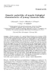 Báo cáo sinh học: "Genetic variability of muscle biological characteristics of young Limousin bulls"