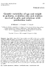 Báo cáo sinh học: "Genetic variability of  age and  weight at puberty, ovulation rate and  embryo survival in gilts and  relations with production traits"