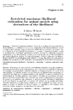 Báo cáo sinh học: "Restricted maximum likelihood estimation for animal models using derivatives of the likelihood"